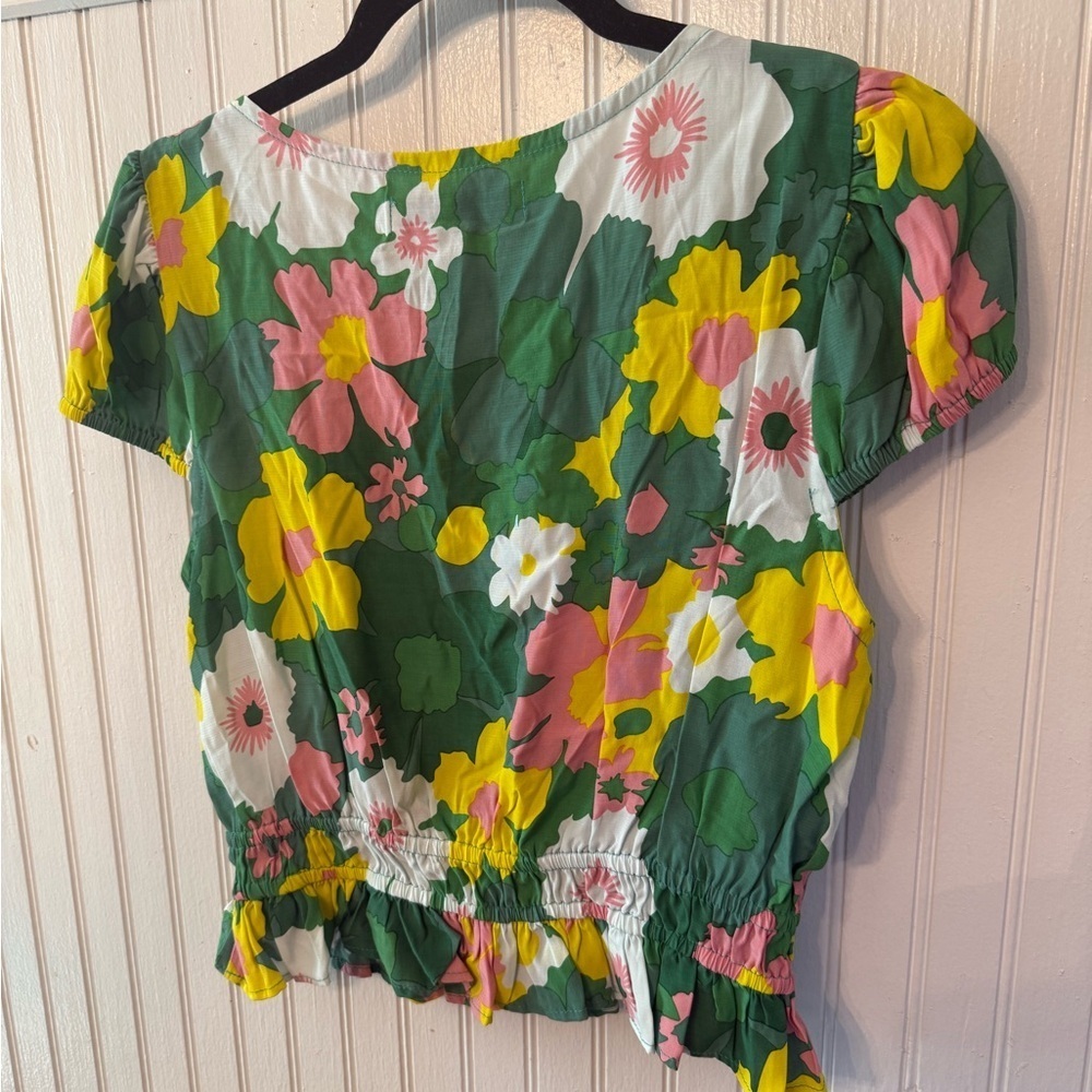 Faithfull the Brand Las Oslas Floral Print Blouse Medium - Picture 7 of 7